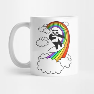 Panda Surf Rainbow Mug